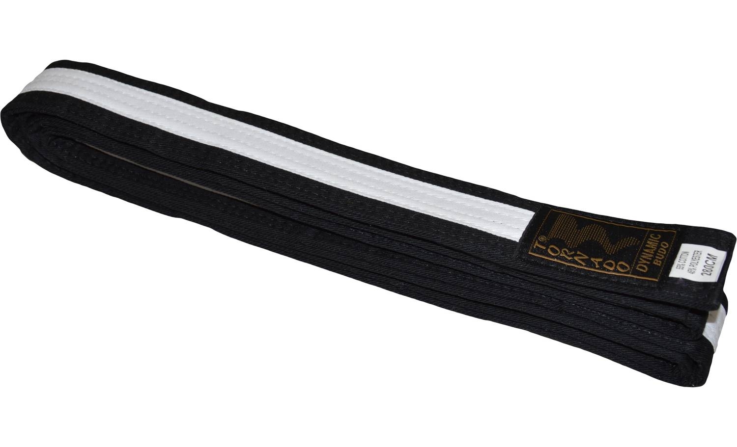 Budogürtel schwarz-weiß 260cm