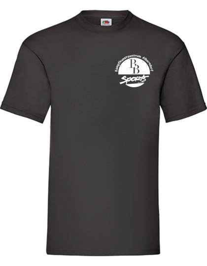 Shirt F140K mit Siebdruck Brust + Rücken BB-Sports Albersdorf Schwarz 164