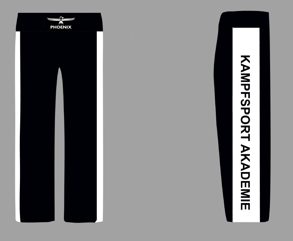 Kickboxhosen s/w "Kampfsport Akademie" 160, Preis auf Anfrage! Kickboxhosen s/w "Kampfsport Akademie" 160, Preis auf Anfrage!