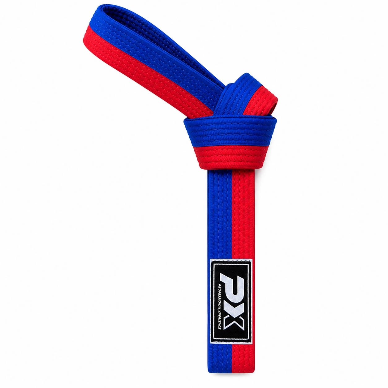 Budogürtel blau-rot mittig geteilt 280cm Budogürtel blau-rot mittig geteilt 280cm