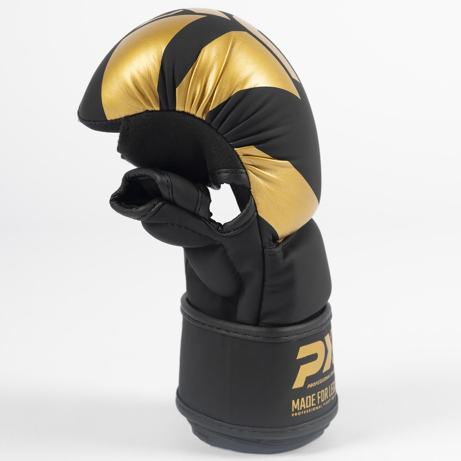 PX MMA Handschutz Kunstleder, schwarz-gold, S/M PX MMA Handschutz Kunstleder, schwarz-gold, S/M