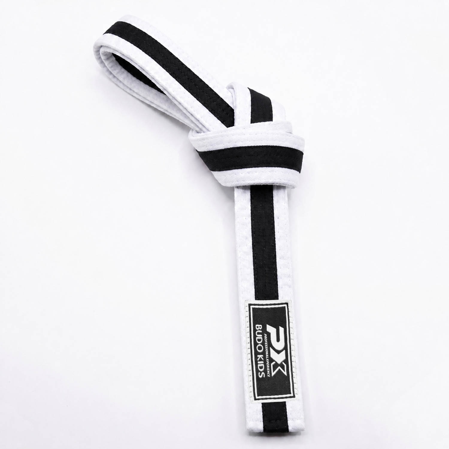 PX Budo Kids Softbelt, weiß-schwarz 260cm