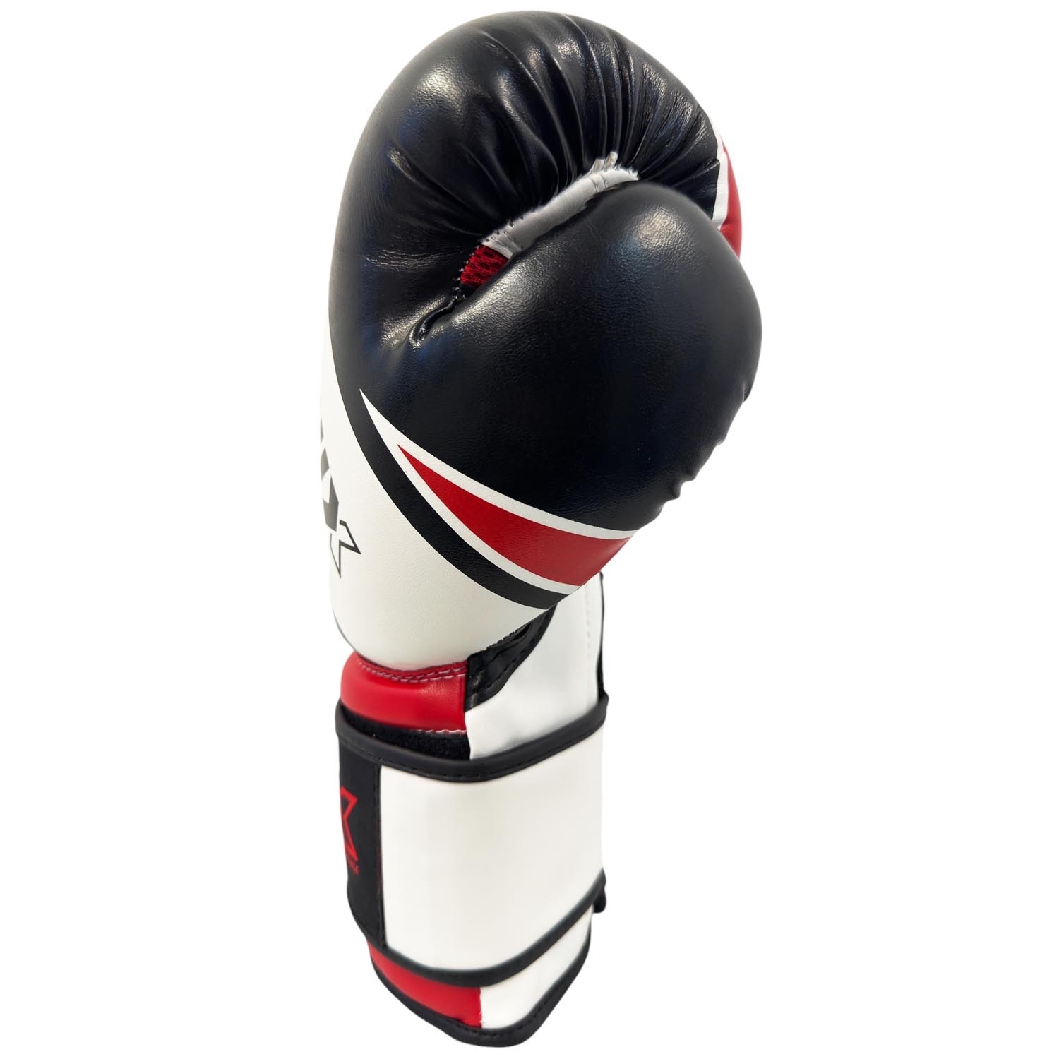 PX Boxing gloves, Artifical leather, white-black-red, 14oz