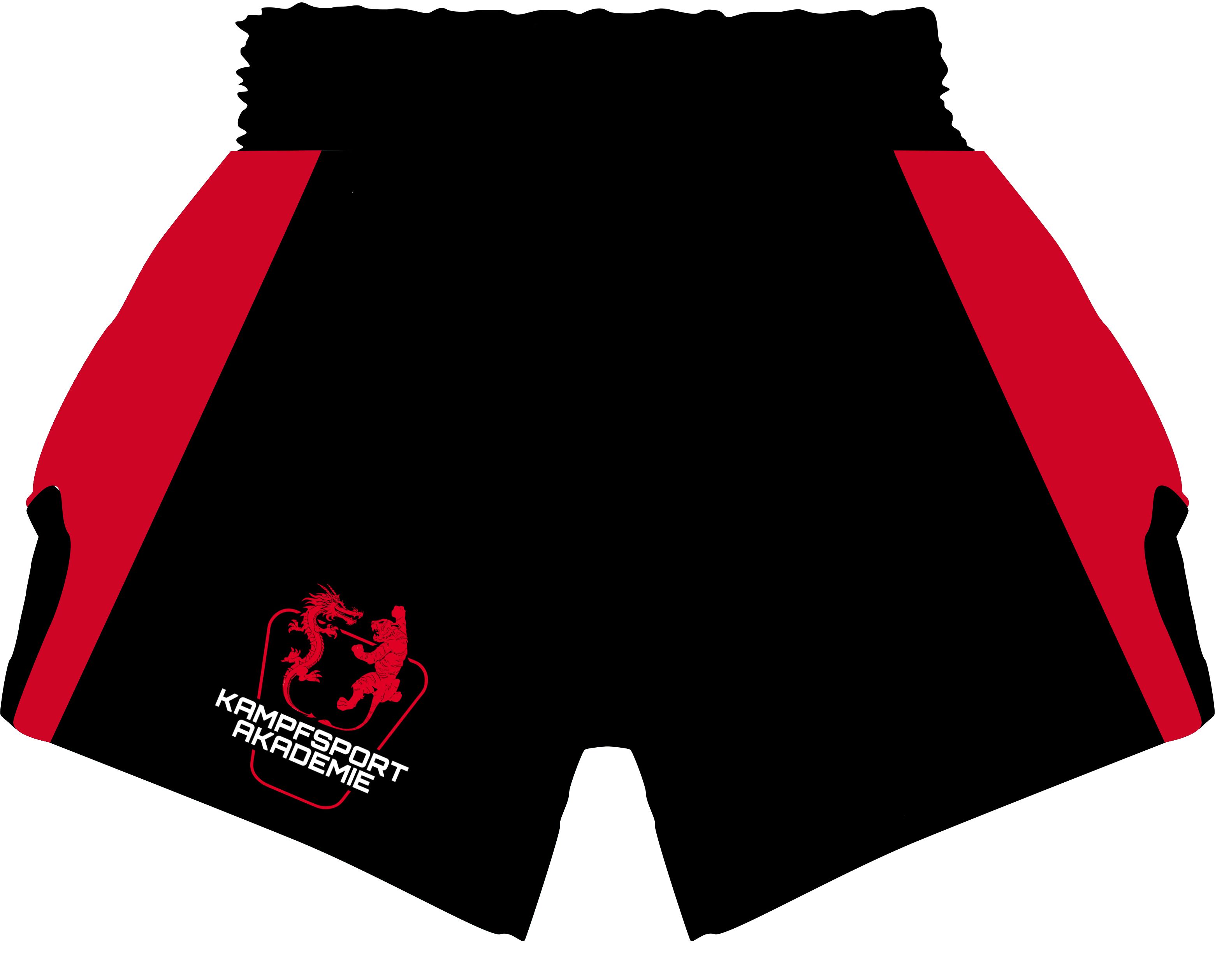 KA CHAMP Thaibox Shorts Mesh XXL, schwarz-rot KA CHAMP Thaibox Shorts Mesh XXL, schwarz-rot