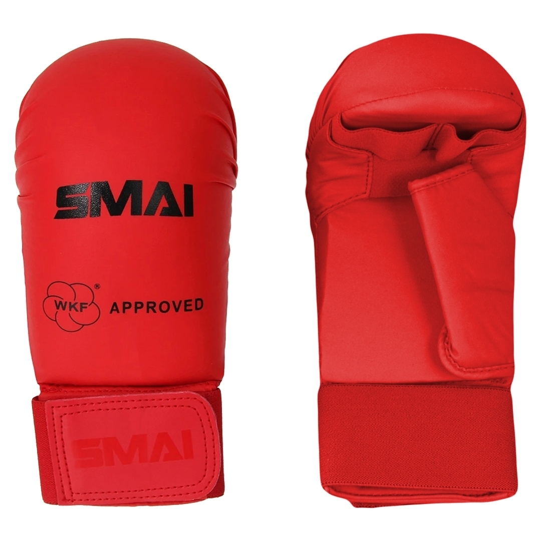 SMAI WKF- Kar-Handschutz m. Daumen rot Gr. XL