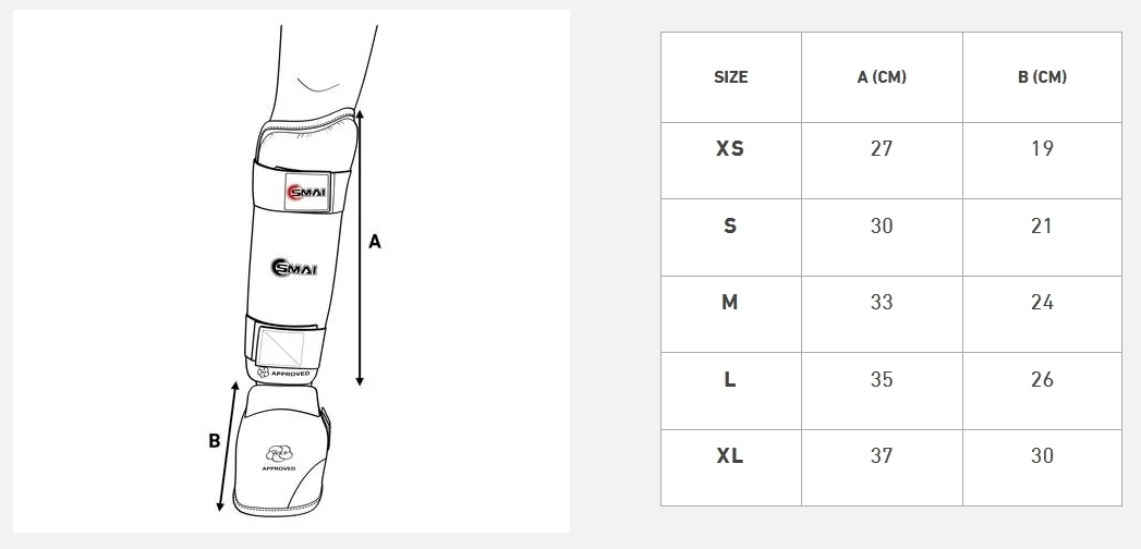 SMAI WKF shin-Instep Guard, red, XS SMAI WKF shin-Instep Guard, red, XS