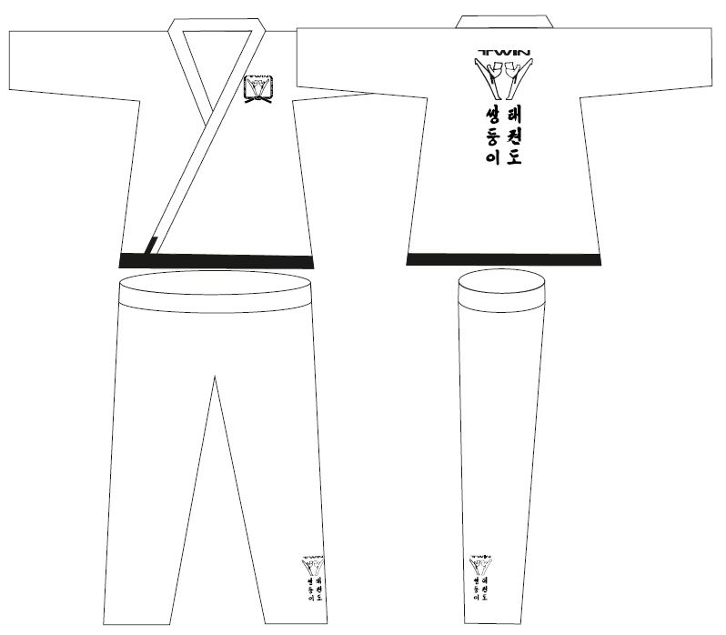 TWIN TAEKWONDO Dan-Anzug Gr 170