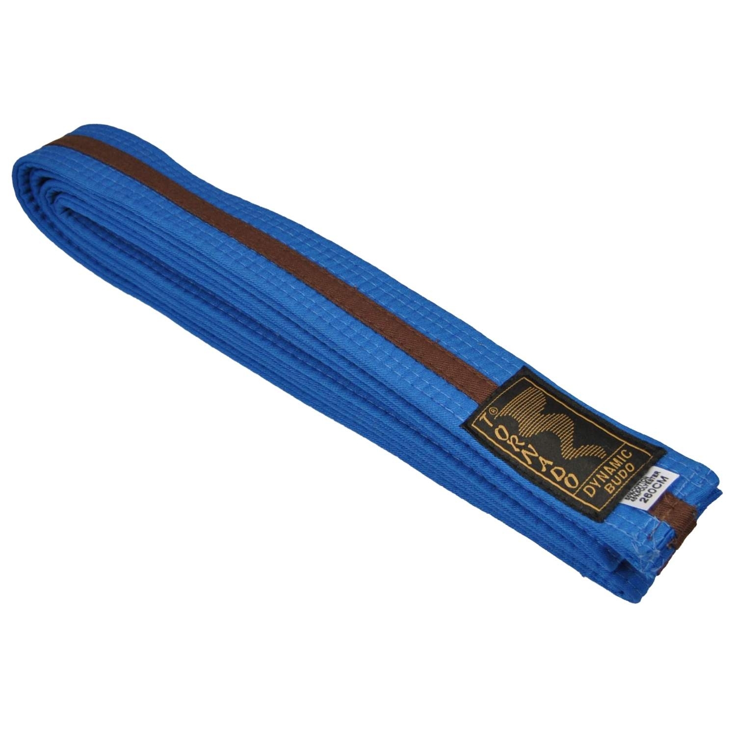 2-colour belt, blue-brownstripe, 260 cm