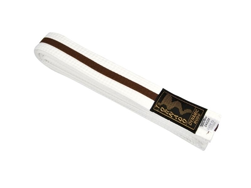 2.colour belt, white-brownstripe, 240 cm 2.colour belt, white-brownstripe, 240 cm