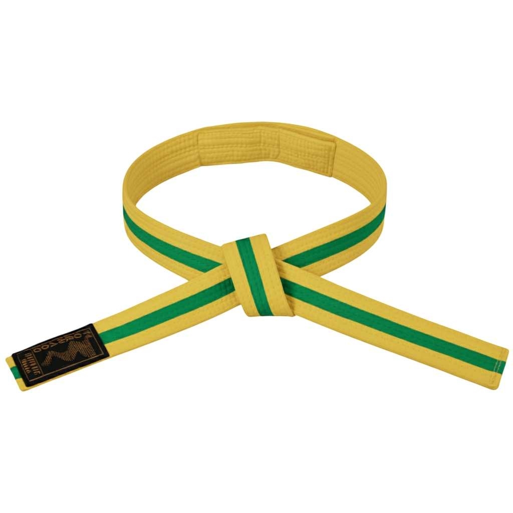 Kinder-Klettgürtel 2-farbig gelb-grün Kinder-Klettgürtel 2-farbig gelb-grün