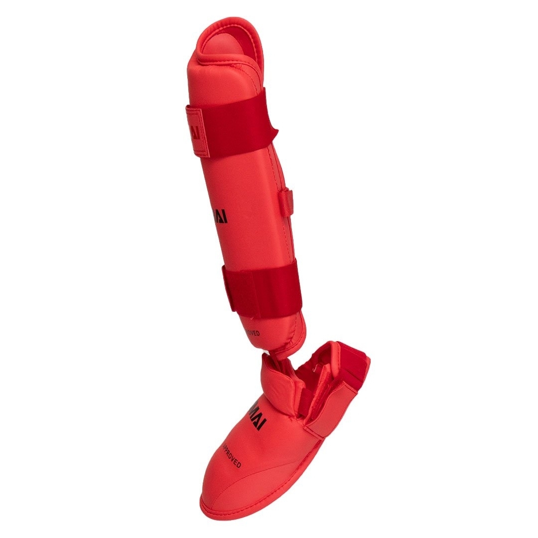 SPORTSMASTER WKF shin-Instep Guard, red, L SPORTSMASTER WKF shin-Instep Guard, red, L