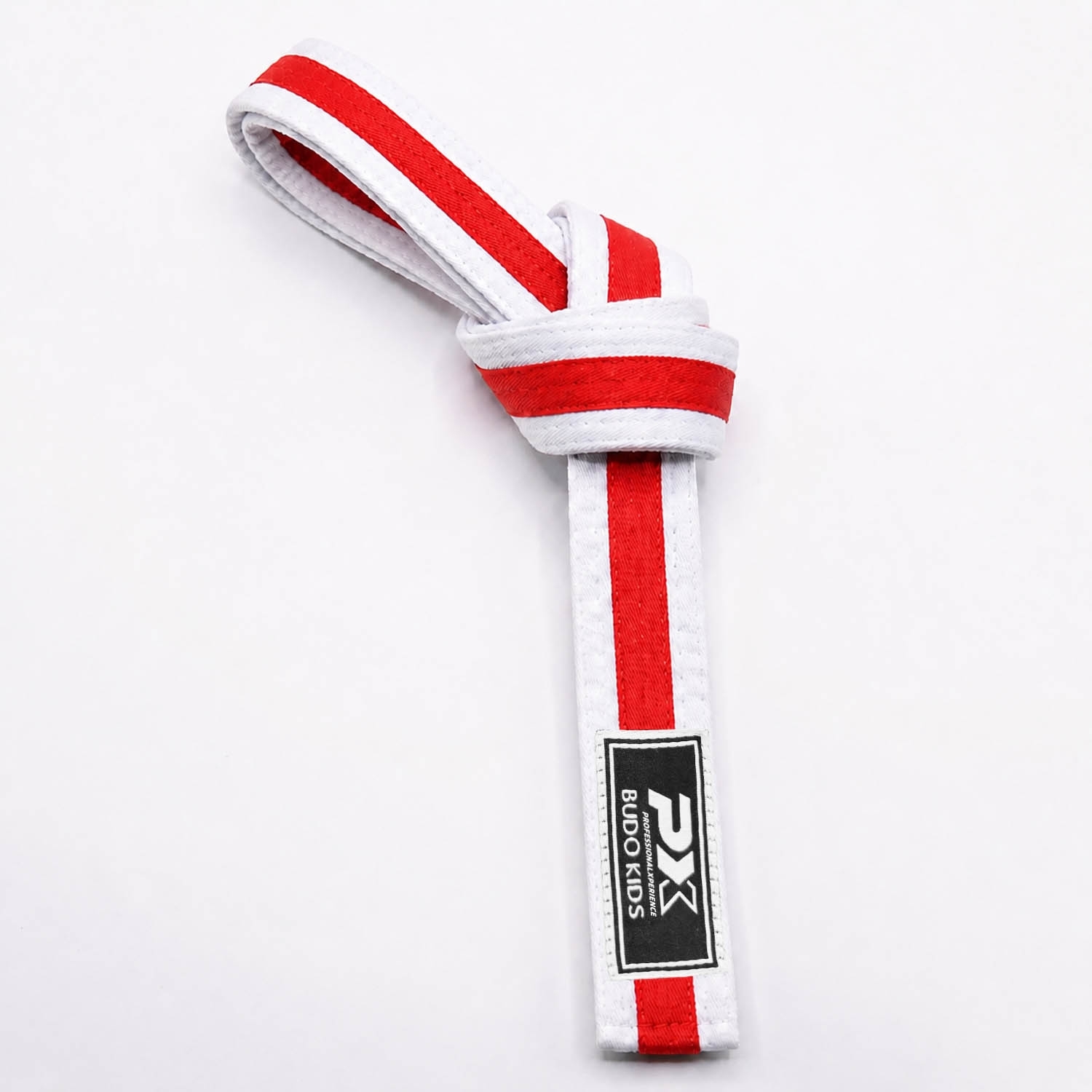 PX Budo Kids Softbelt, weiß-rot 220cm PX Budo Kids Softbelt, weiß-rot 220cm