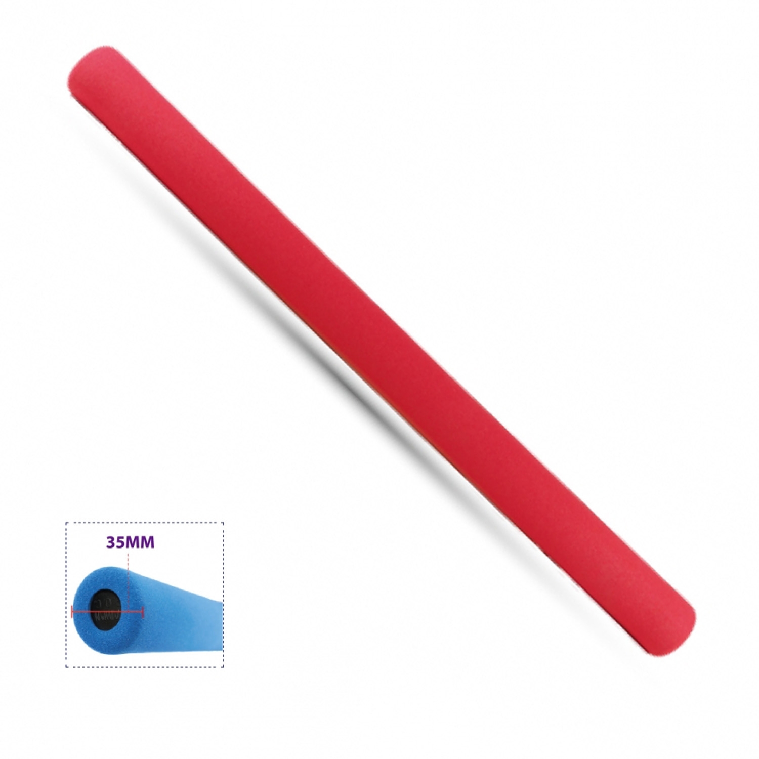 Escrima-Schlagstock 50 cm Schaumstoffbezug rot