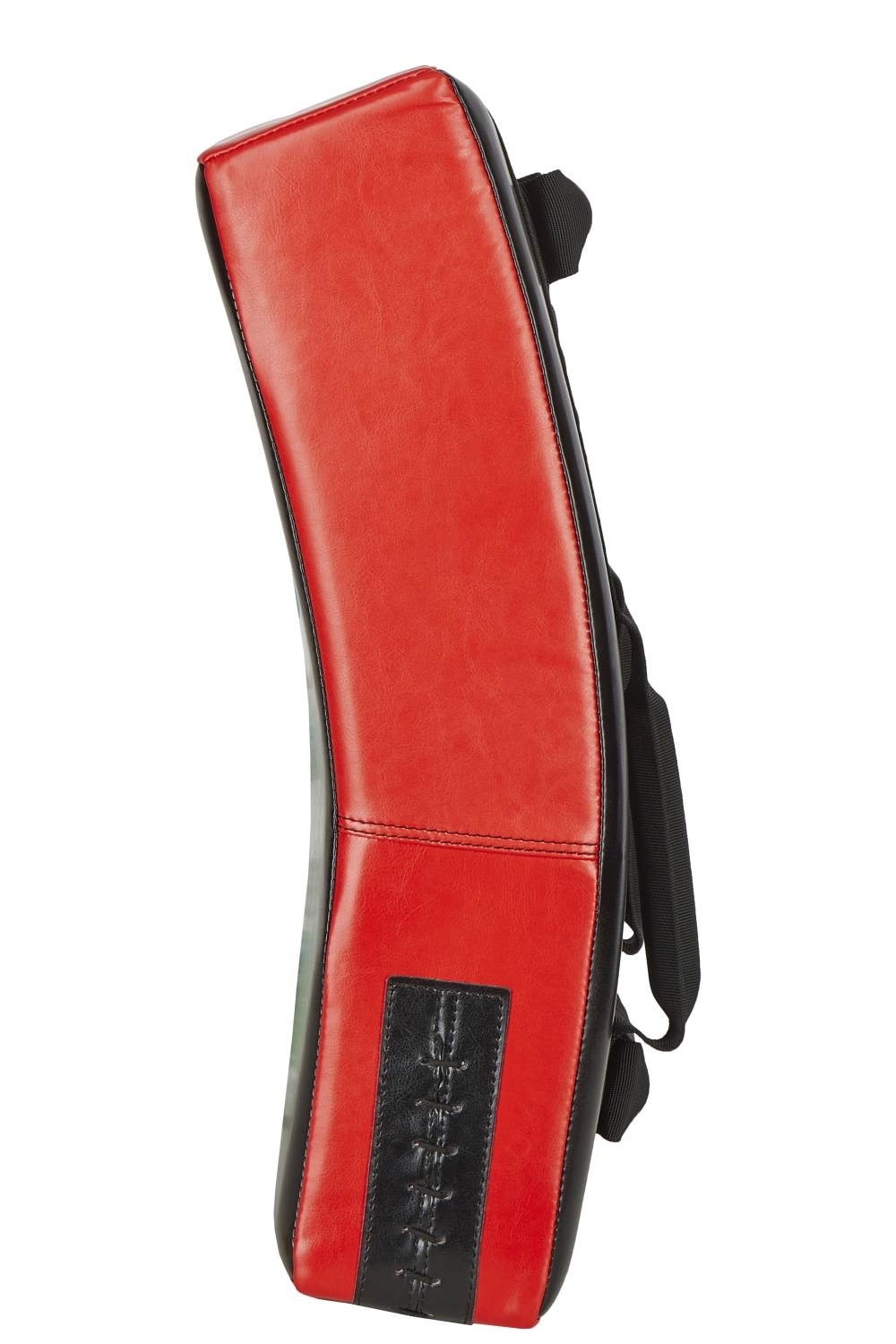 PX Schlagpolster Kunstleder schwarz - rot gekrümmt