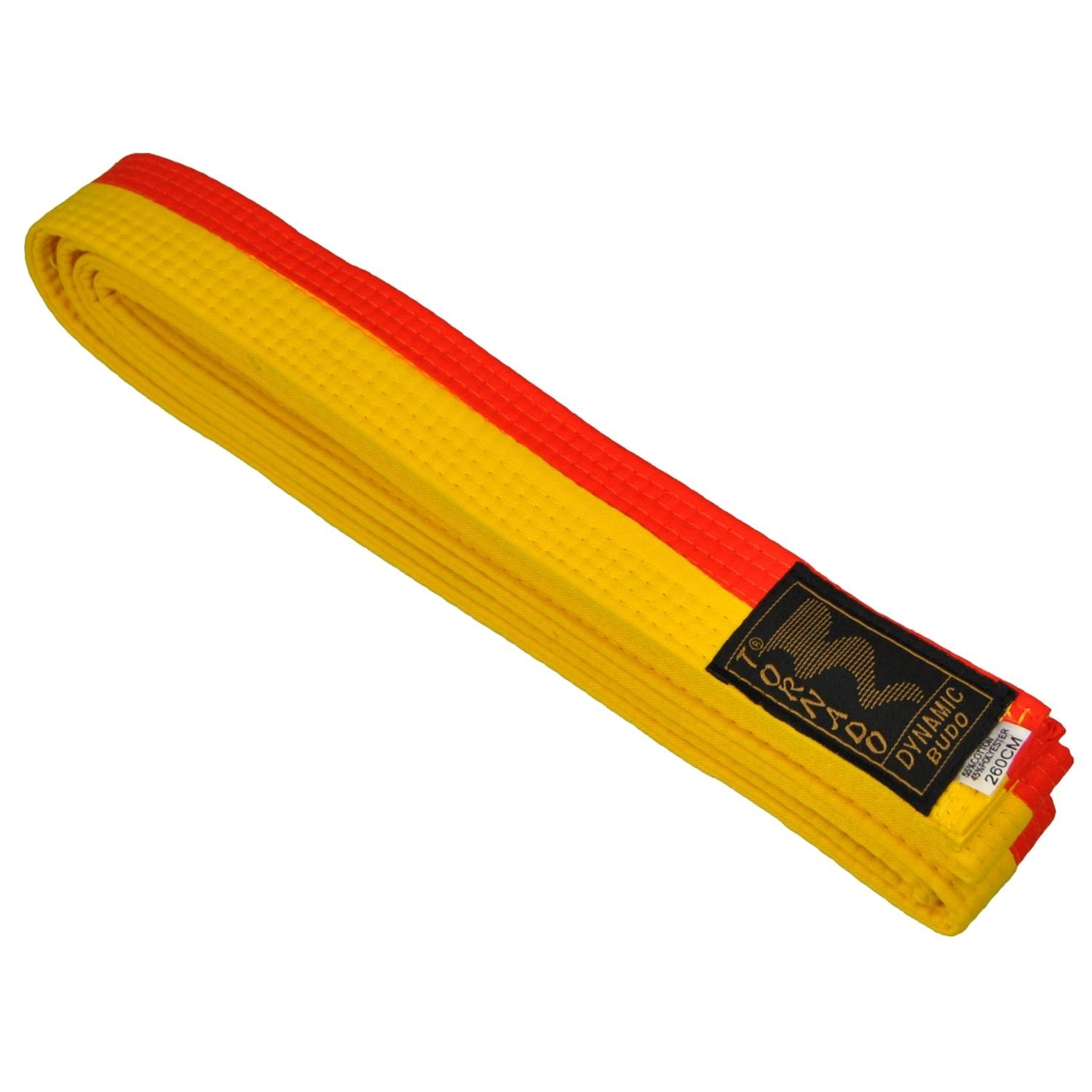 Budogürtel gelb-orange mittig geteilt 260 cm
