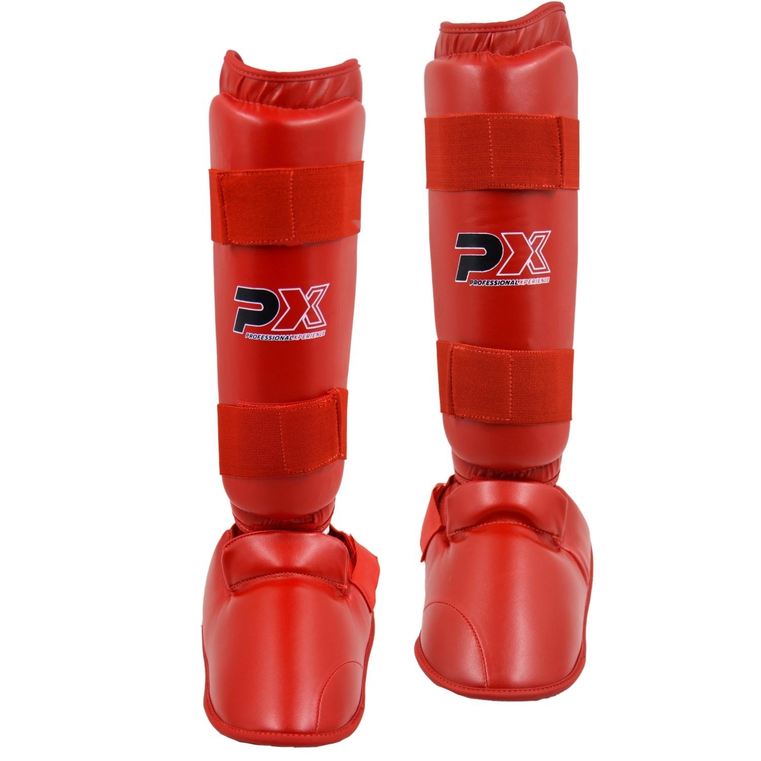 PX Karate Kumite shin/instep, red, size L,