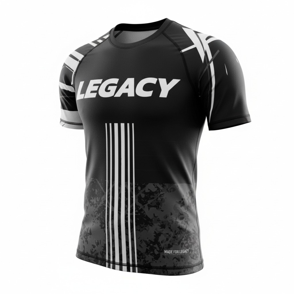 LEGACY X Rashguard short sleeves black-grey S