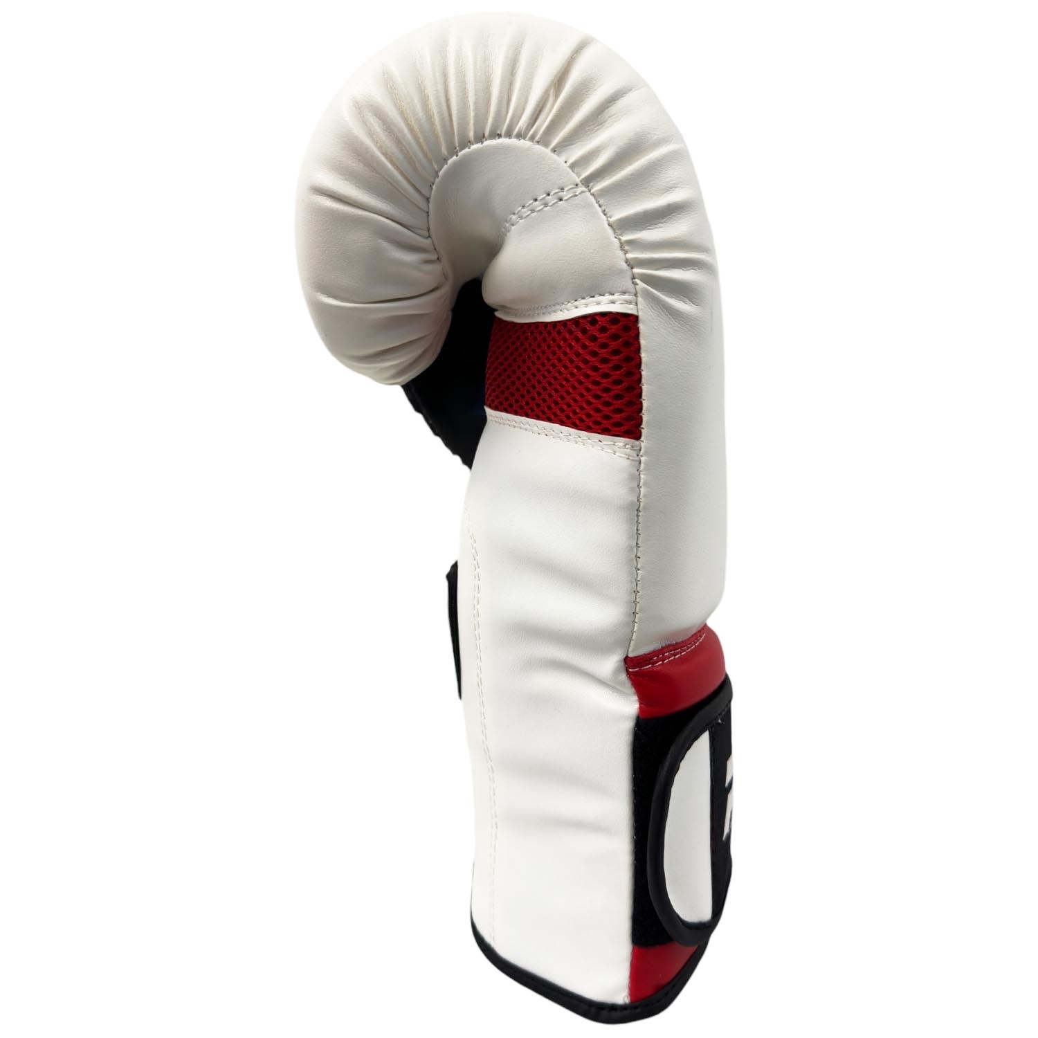PX Boxing gloves, Artifical leather, white-black-red, 12oz PX Boxing gloves, Artifical leather, white-black-red, 12oz
