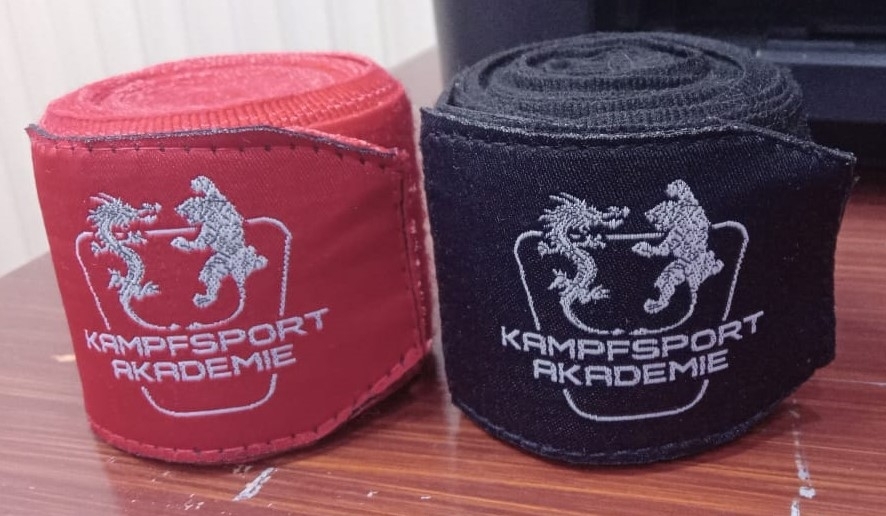 Boxbandagen Blau 450cm, Weblabel KA Boxbandagen Blau 450cm, Weblabel KA