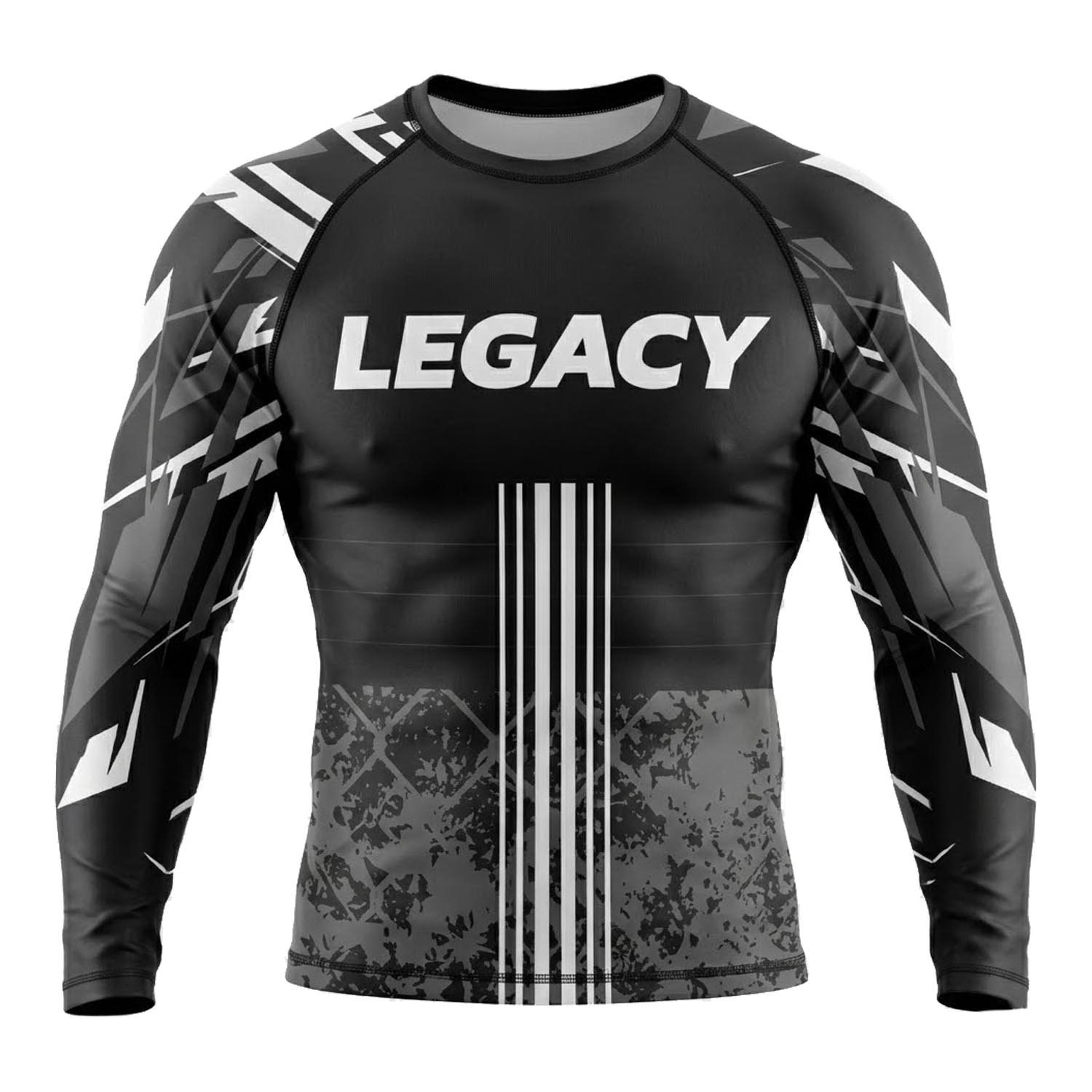 LEGACY X Rashguard langarm schwarz-grau S LEGACY X Rashguard langarm schwarz-grau S