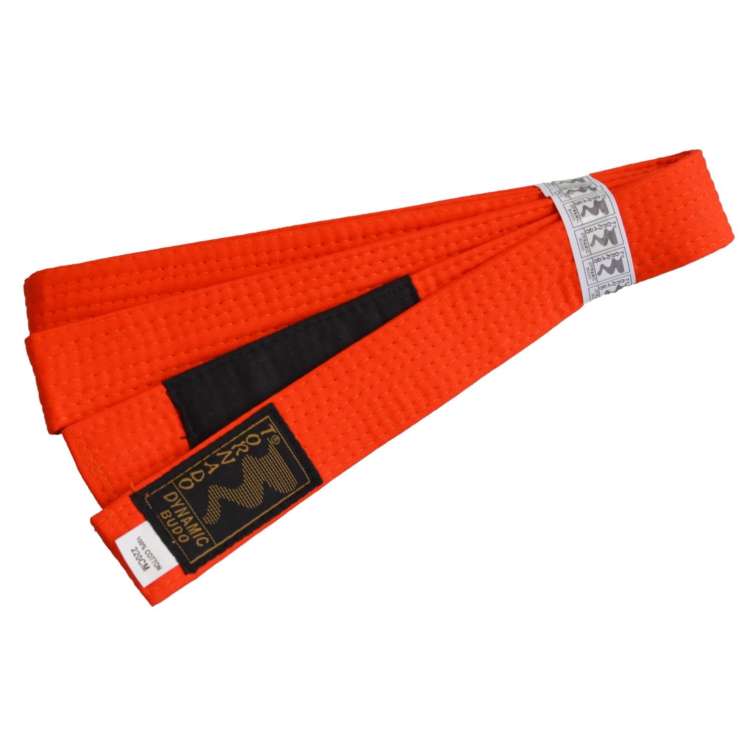 Children BJJ belt orange w. bar