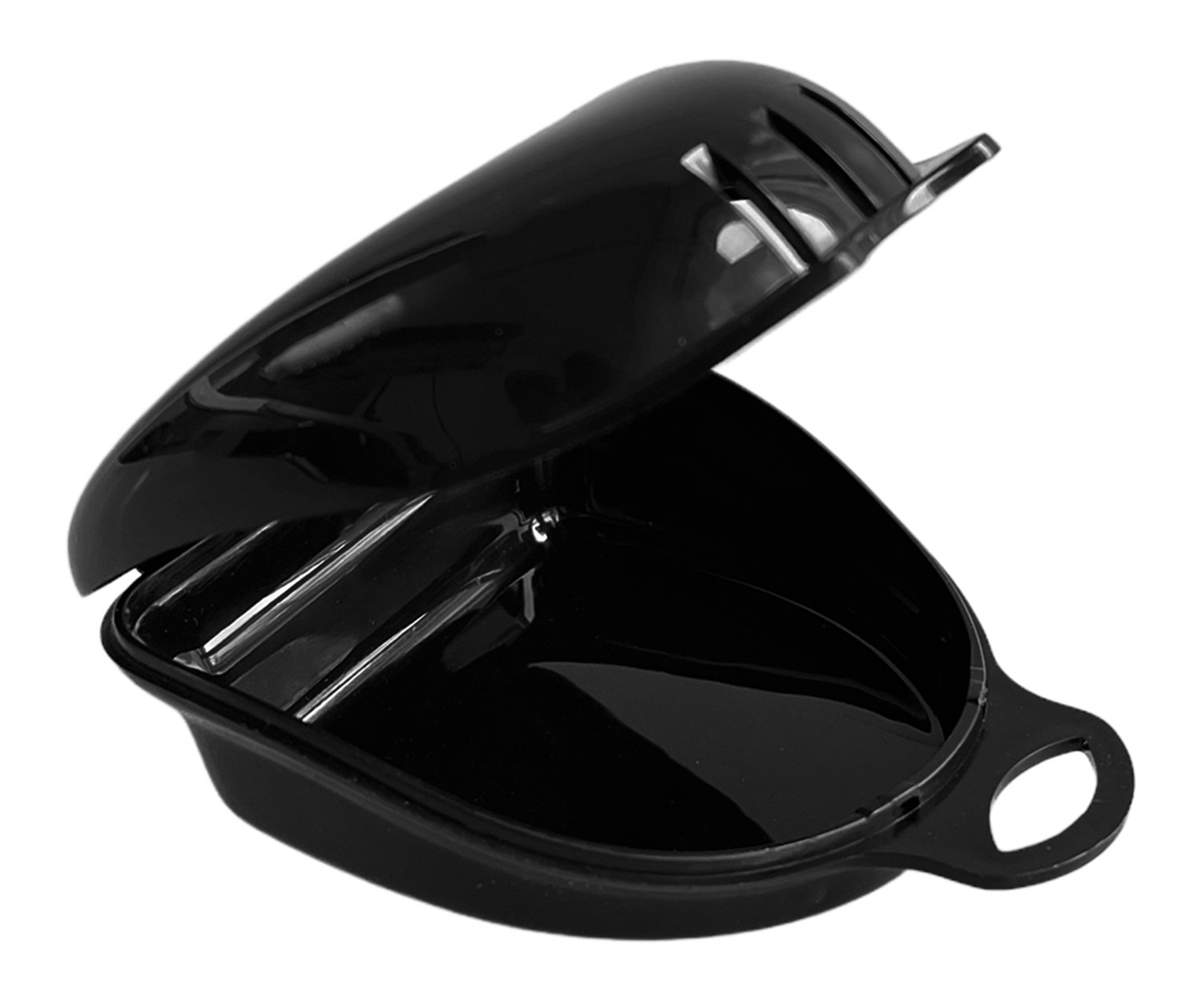 box for mouthguard with hanger, black box for mouthguard with hanger, black