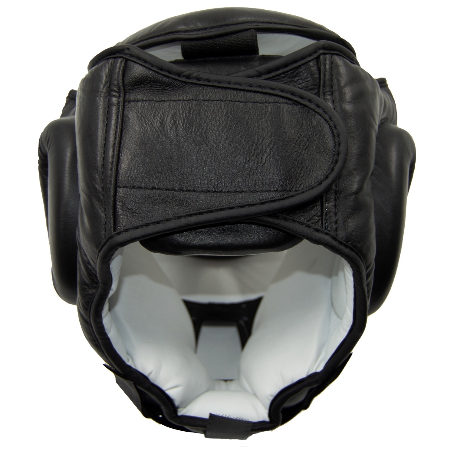 Headguard cowhide, black, plastic grill, size XL
