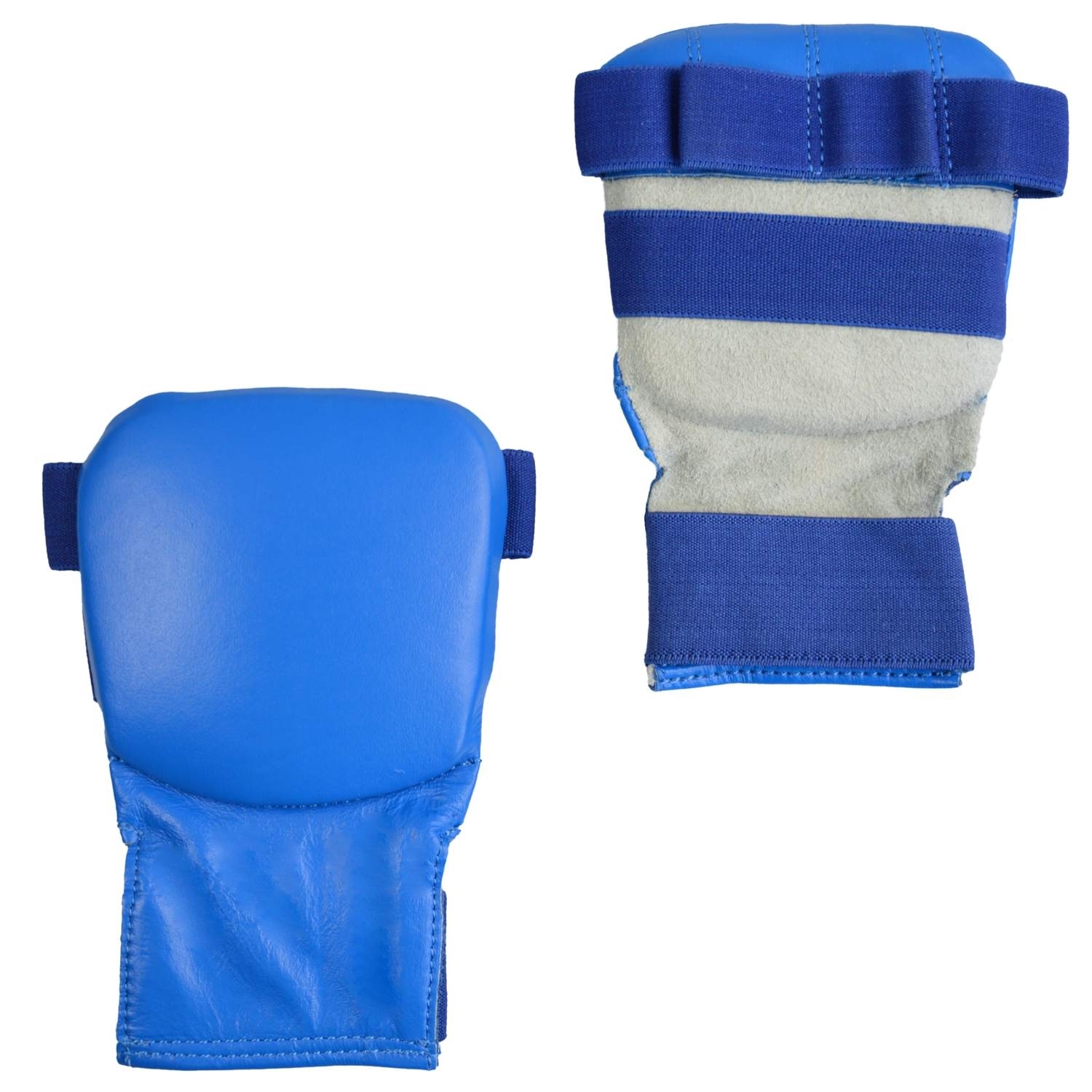 Karate mitt leather, blue, size XL