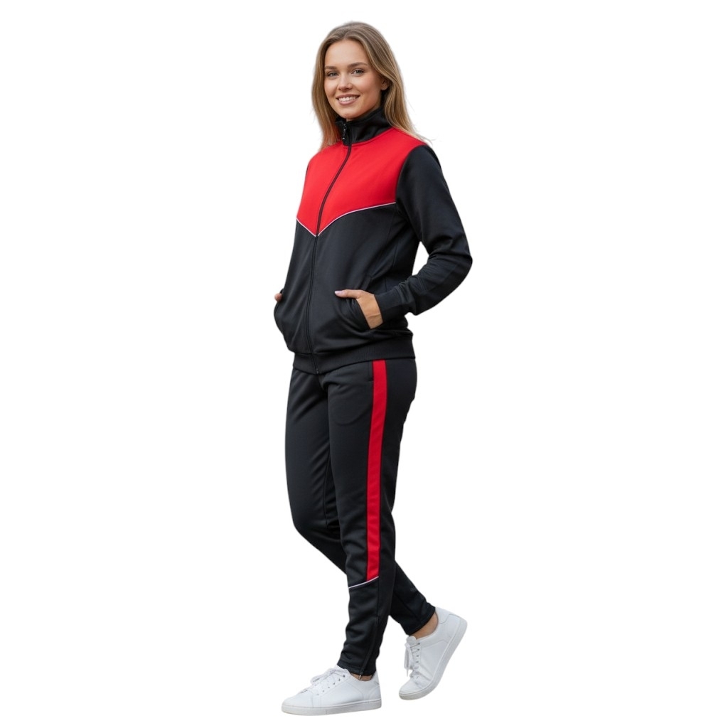 RY6402 Evans Tracksuit Black 02/Red 60 XXL
