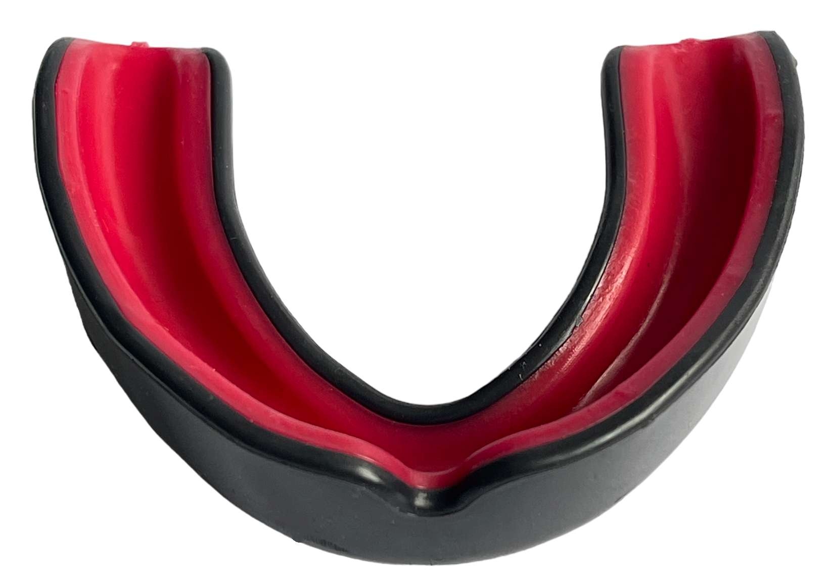 2-stufiger Zahnschutz Senior mit Box schwarz-rot