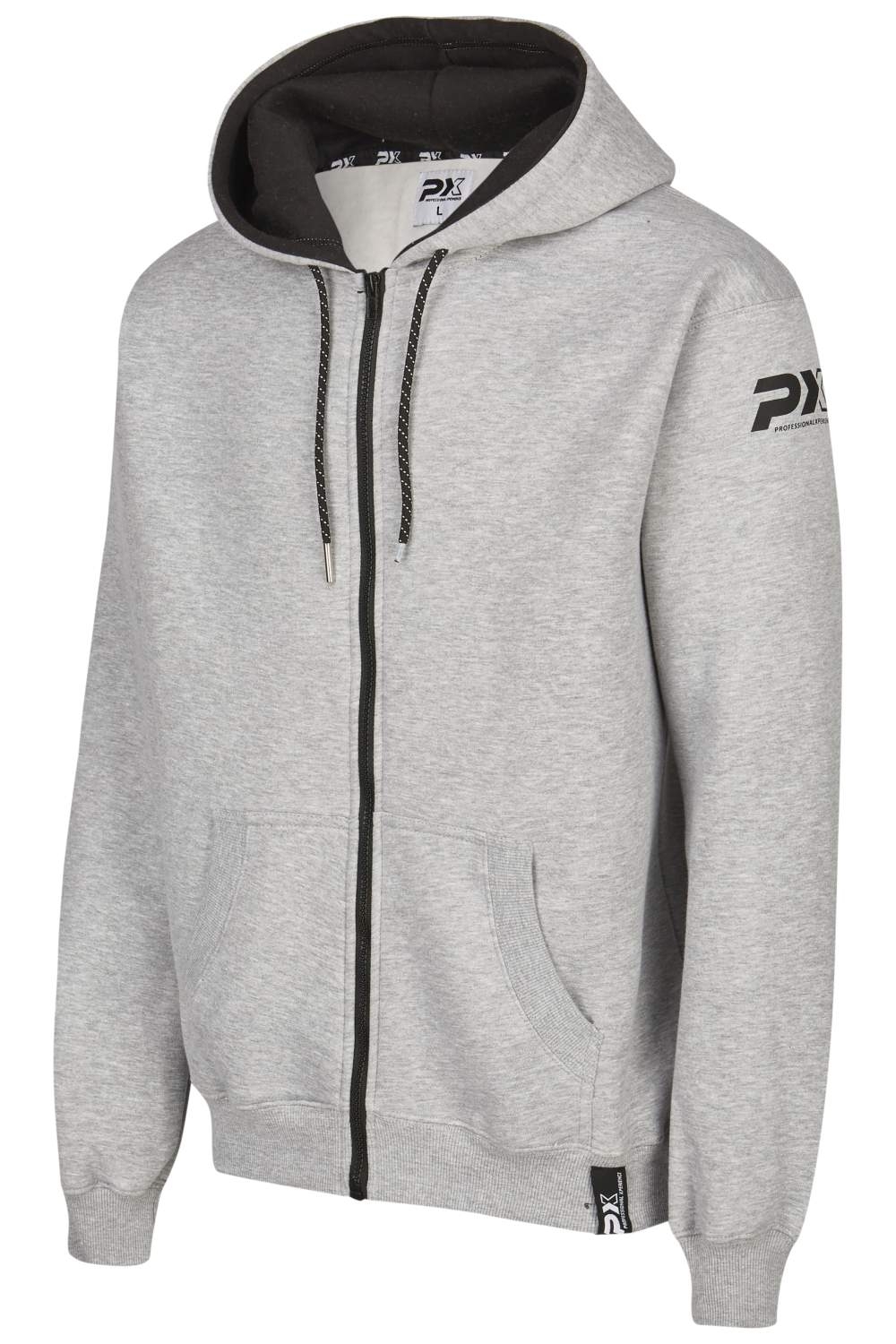 PX Zip Hoodie, grey-black, sz. 152