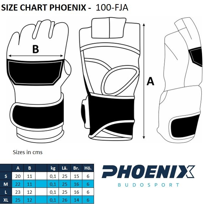PX ProTech MMA Handschutz, schwarz, PU, L