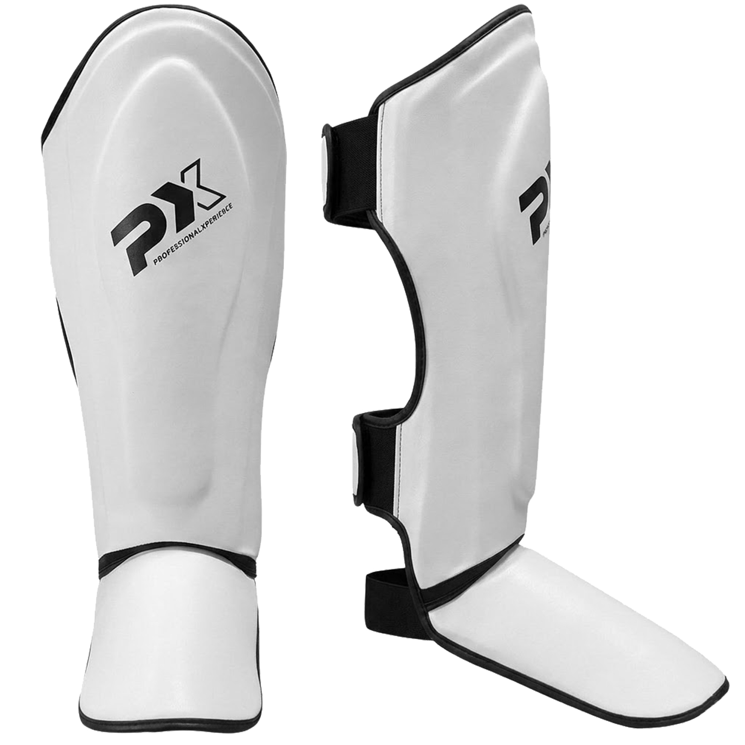PX Schienbein-Spannschutz FIGHT PRO weiß-schwarz M PX Schienbein-Spannschutz FIGHT PRO weiß-schwarz M