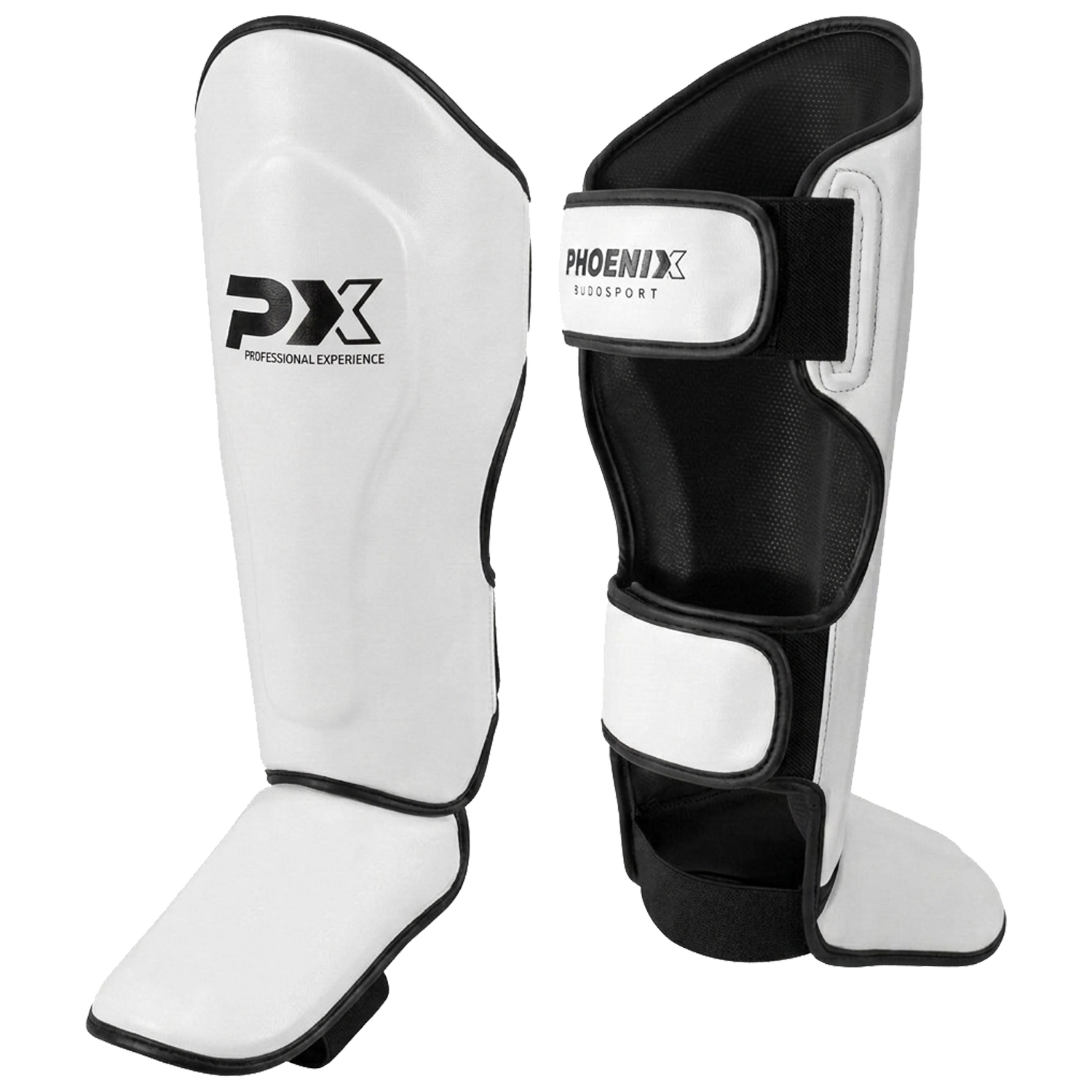 PX Schienbein-Spannschutz FIGHT PRO weiß-schwarz XL PX Schienbein-Spannschutz FIGHT PRO weiß-schwarz XL