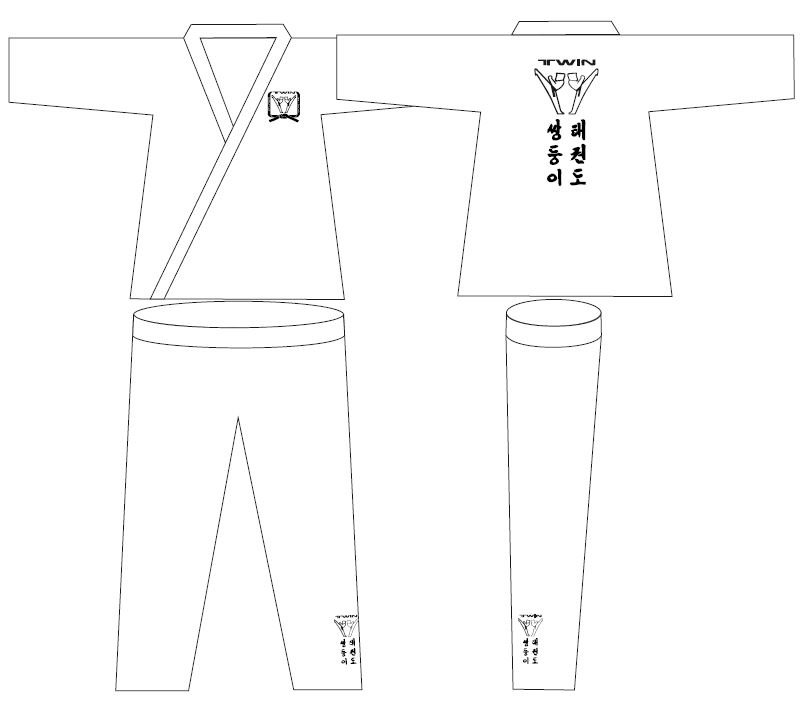 TWIN TAEKWONDO Anzug Gr. 150