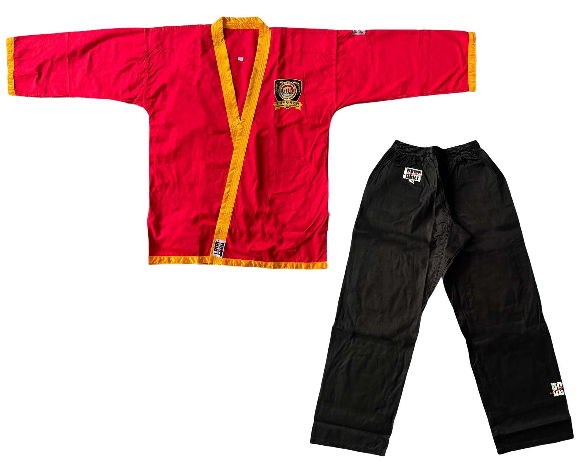 Kyeok Too Ki Schüleranzug rot-schwarz Gr. 190