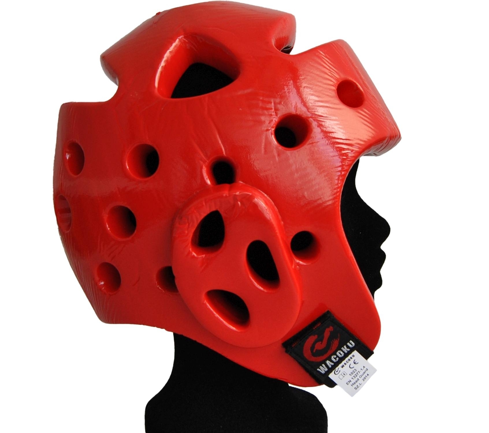 WACOKU dipped foam WTF head guard red SZ:M