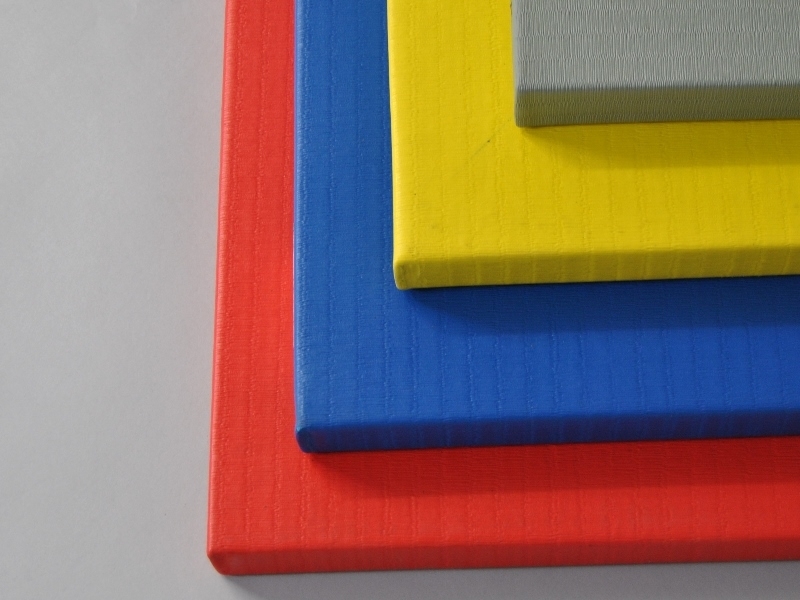 judo mats, ca 100x100x4cm, RG230, vinyl cove, white