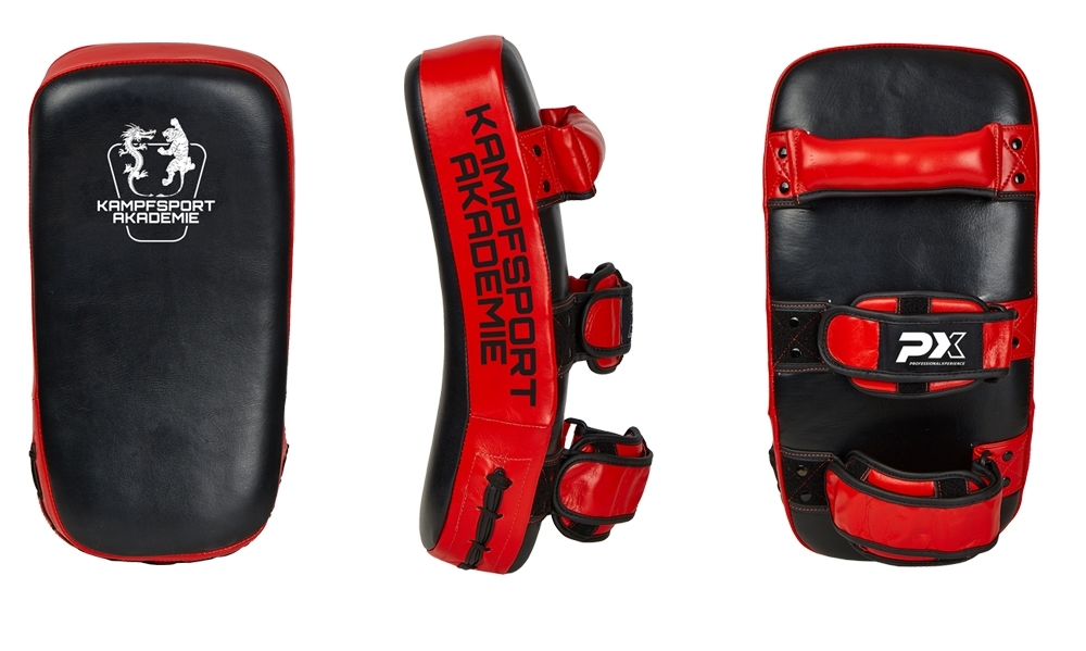 Thai pad, Echtleder, paarweise, schwarz-rot Thai pad, Echtleder, paarweise, schwarz-rot