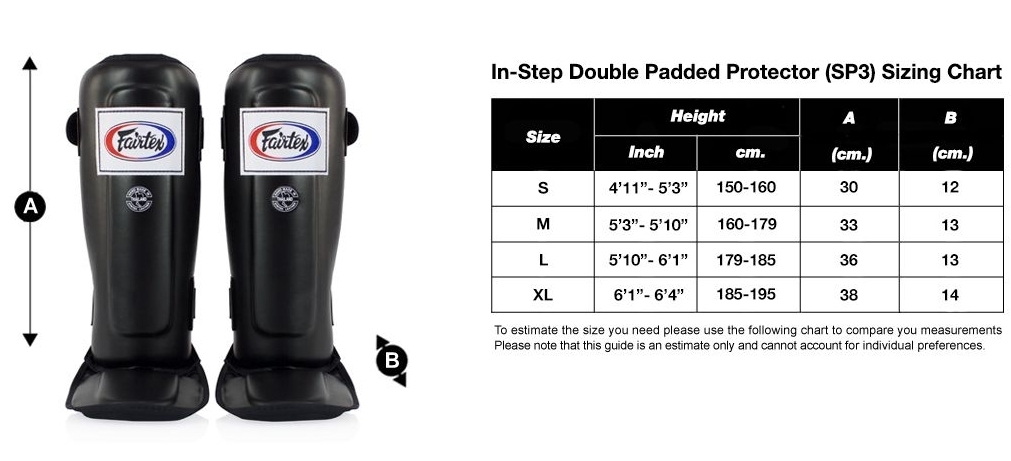 Fairtex SP3 Schienbein-Spannschutz schwarz XL