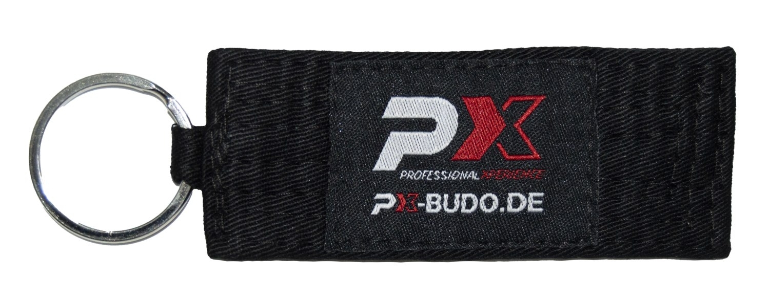 PX keyring, belt 10cm, black PX keyring, belt 10cm, black