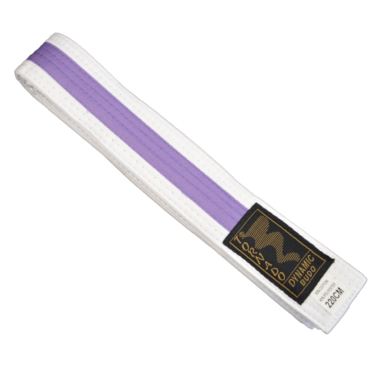 Budogürtel weiß-violett 220 cm