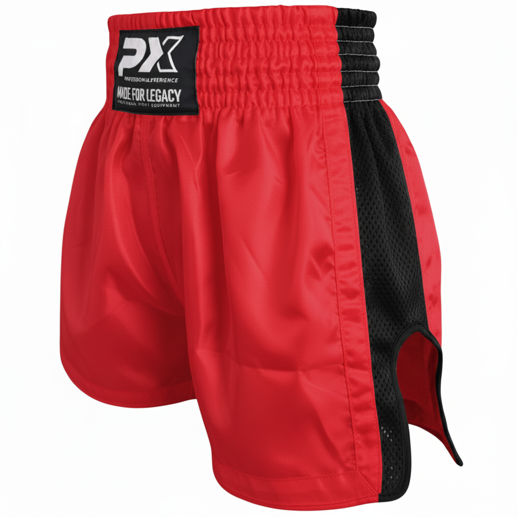 PX Legacy Thai Shorts , Mesh, rot-schwarz L