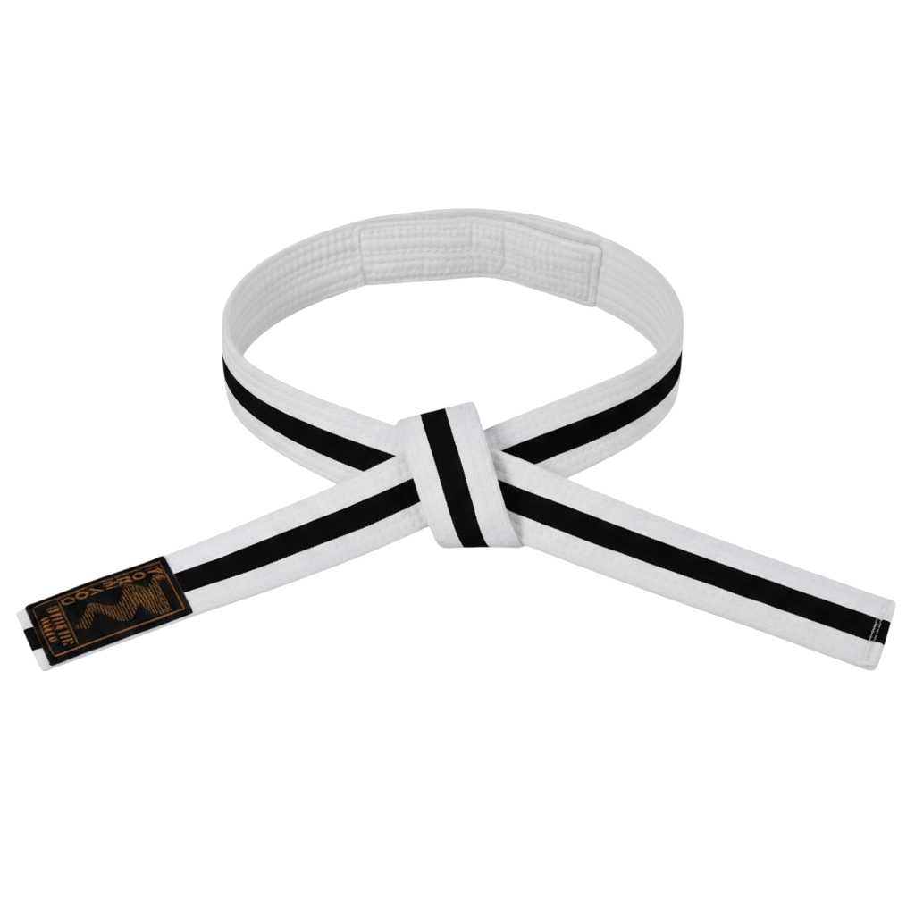 Kinder-Klettgürtel 2-farbig weiß-schwarz Kinder-Klettgürtel 2-farbig weiß-schwarz