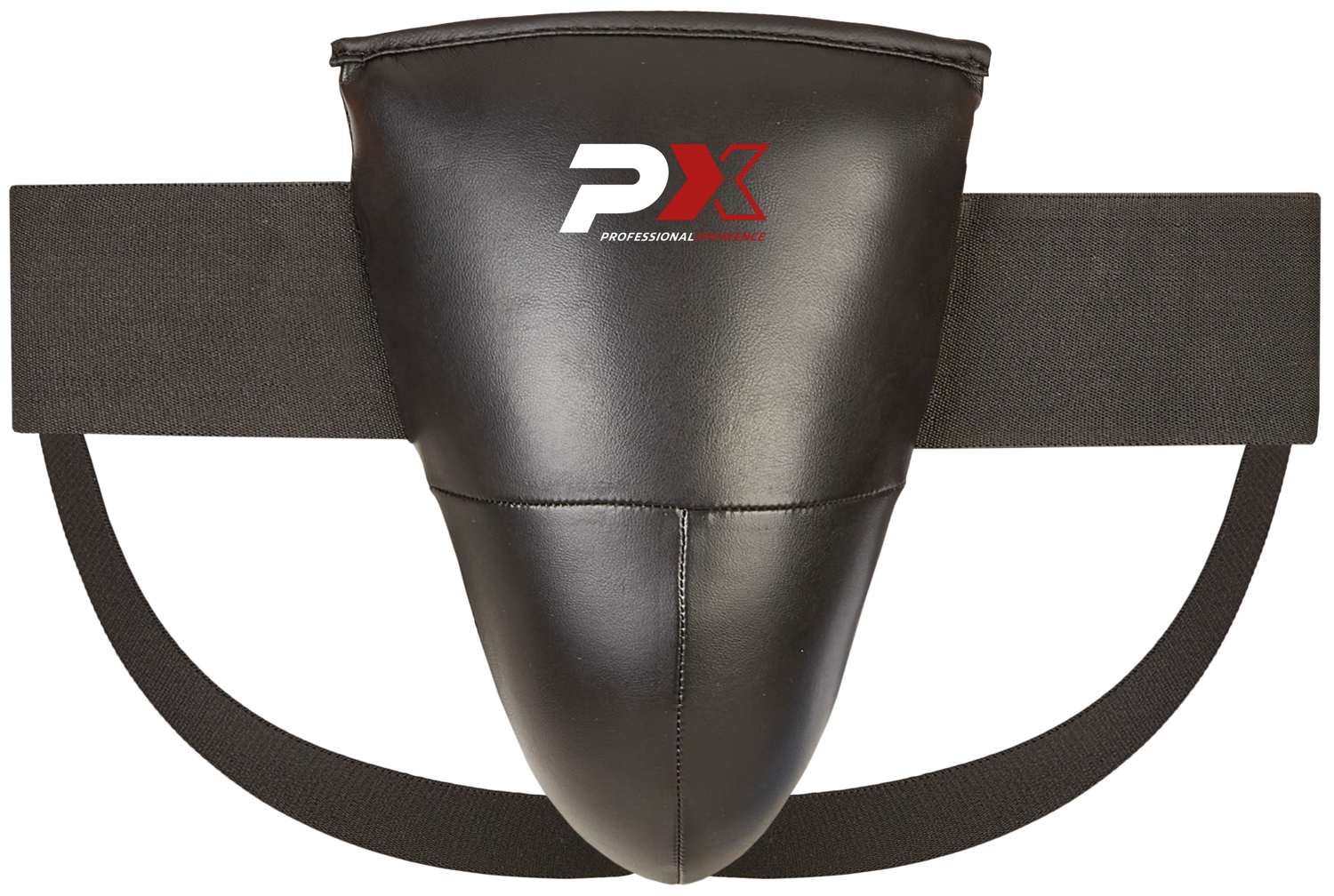 PX Male groinguard, black PU, size L PX Male groinguard, black PU, size L