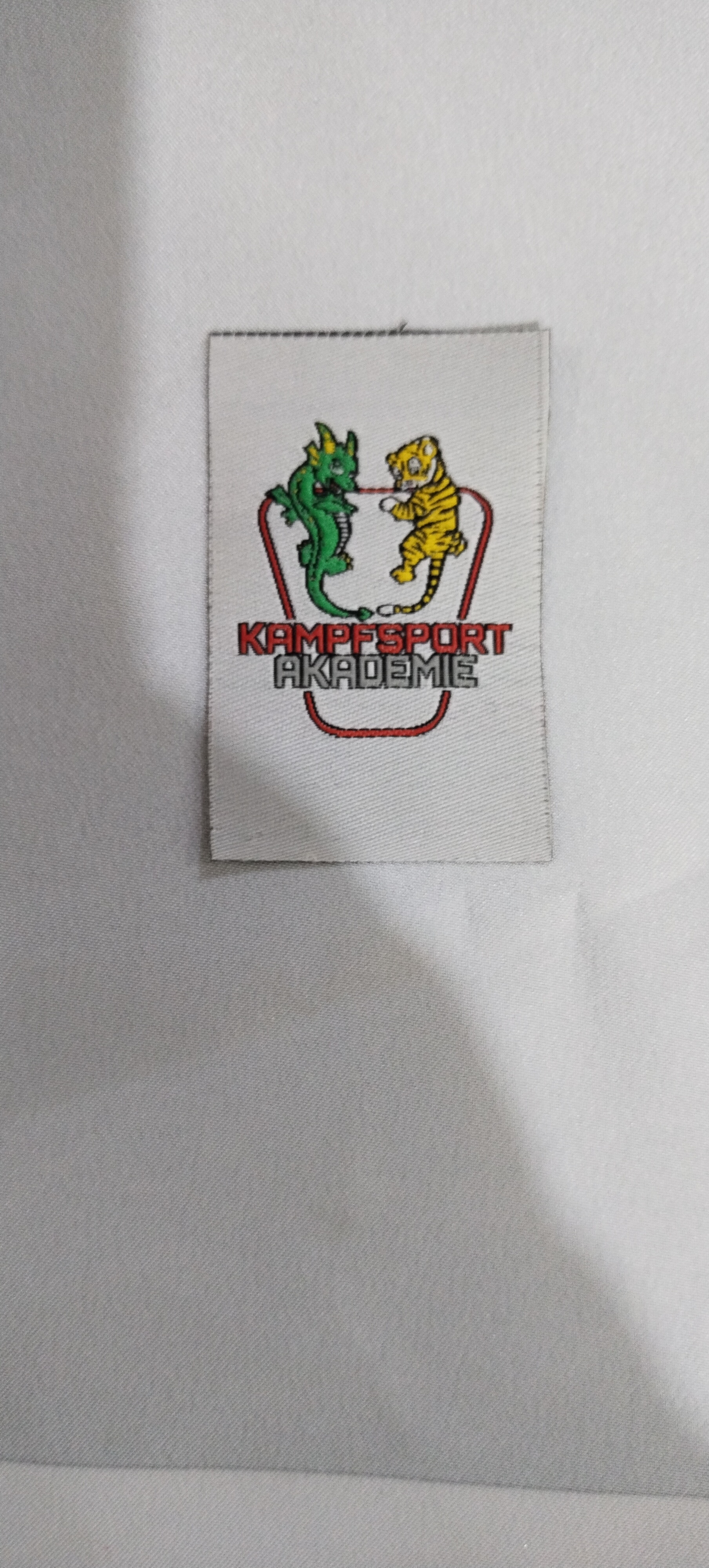 "Kampfsport Akademie" Gürtel Weiß KIDS Mittelstreifen Orange 220cm