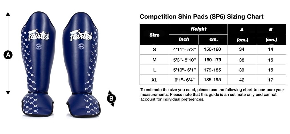 Fairtex SP5 Competition Shin instep black L Fairtex SP5 Competition Shin instep black L