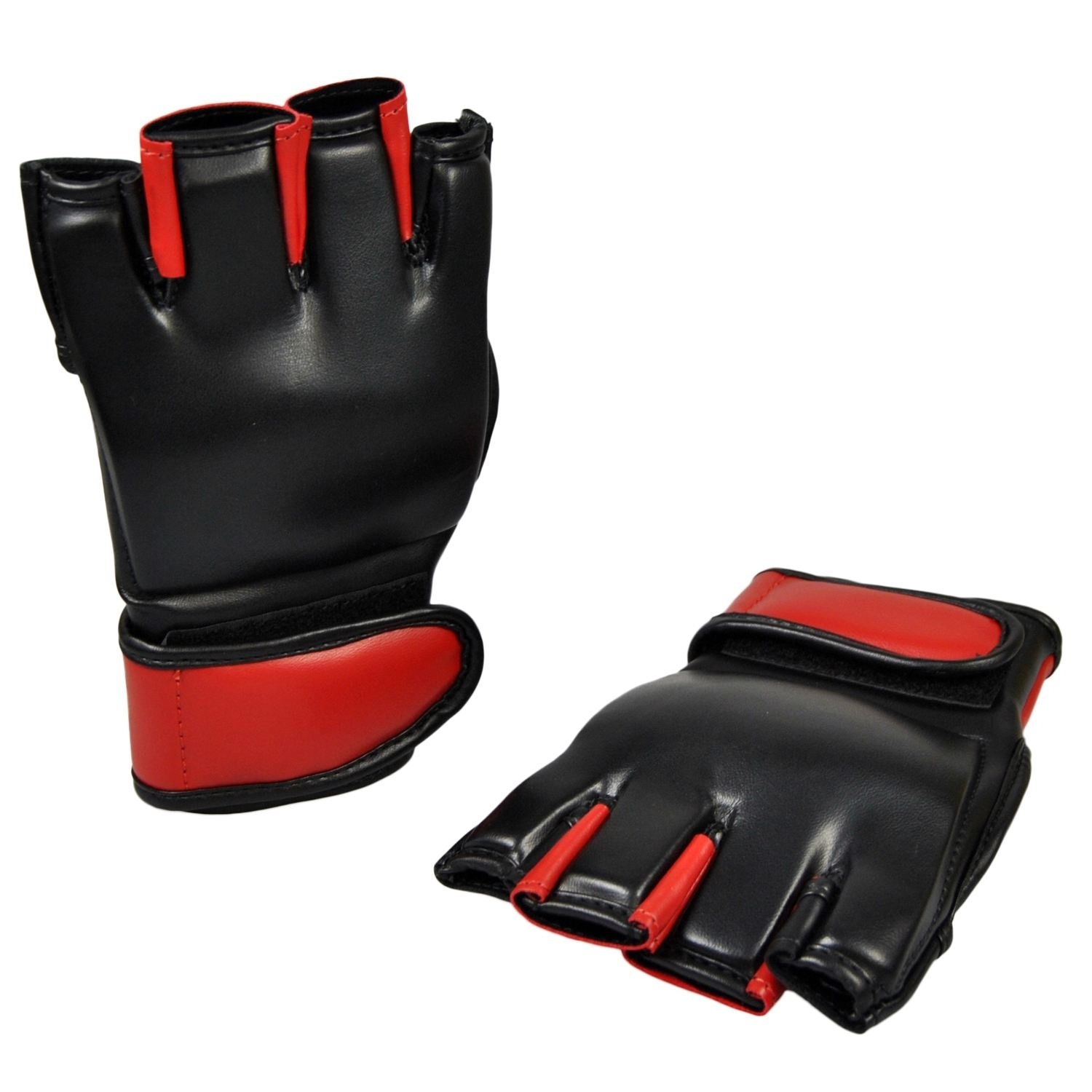 MMA glove PU, black-red colour S MMA glove PU, black-red colour S