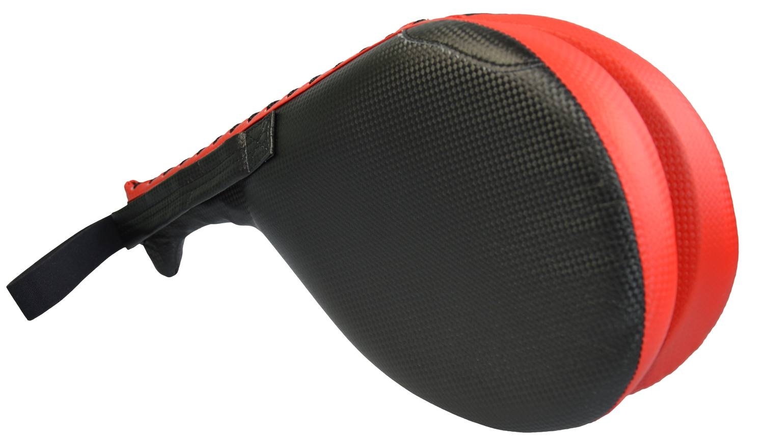 Taekwondo racket mitt, PU black/red, double