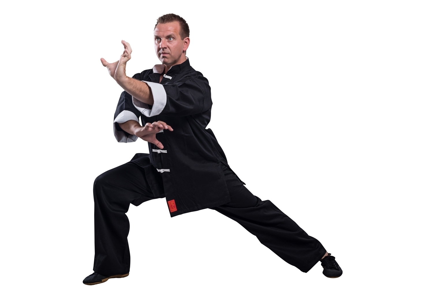 Shaolin II Kung Fu uniform , black/w., sz 120 Shaolin II Kung Fu uniform , black/w., sz 120